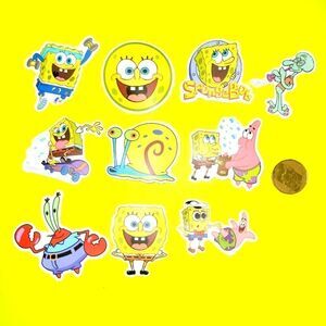 3/$20 Brand New 10x Waterproof Spongebob Stickers
